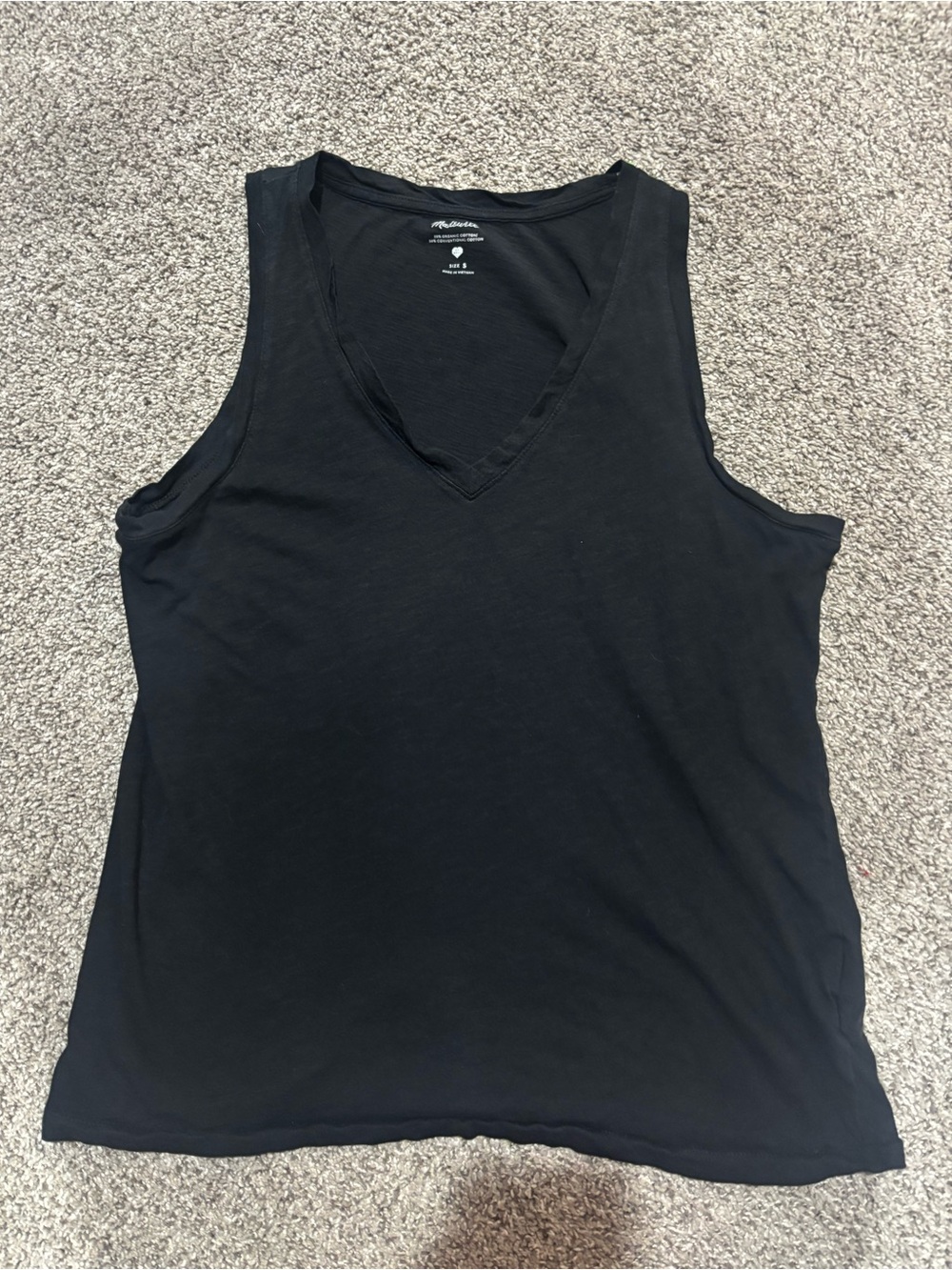 Madewell Black V-Neck Tank Top